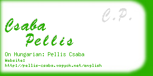 csaba pellis business card